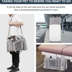 DOWNYPAWS - Sac de transport pour chat, portable et pliable vert taille l downypaws