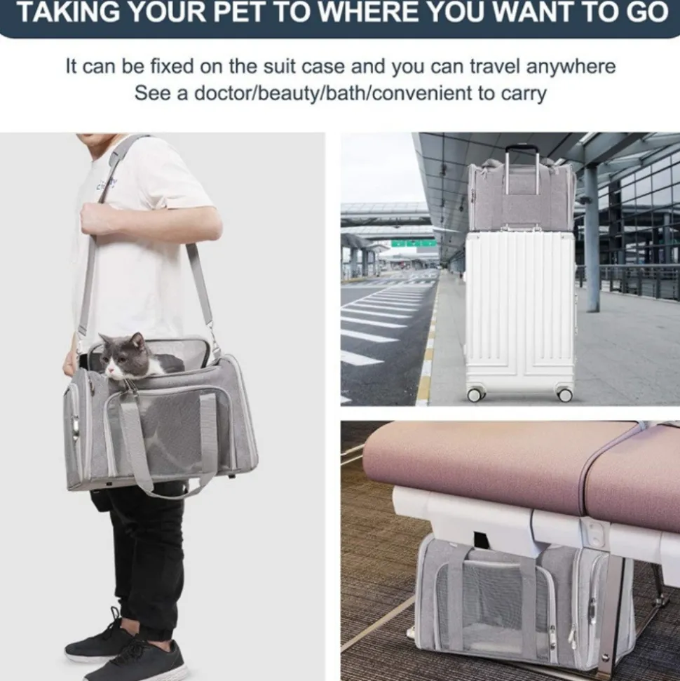 DOWNYPAWS - Sac de transport pour chat, portable et pliable rose taille s downypaws