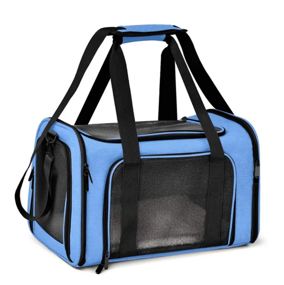 DOWNYPAWS - Sac de transport pour chat, portable et pliable bleu taille s downypaws