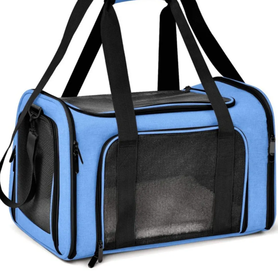 DOWNYPAWS - Sac de transport pour chat, portable et pliable bleu taille s downypaws
