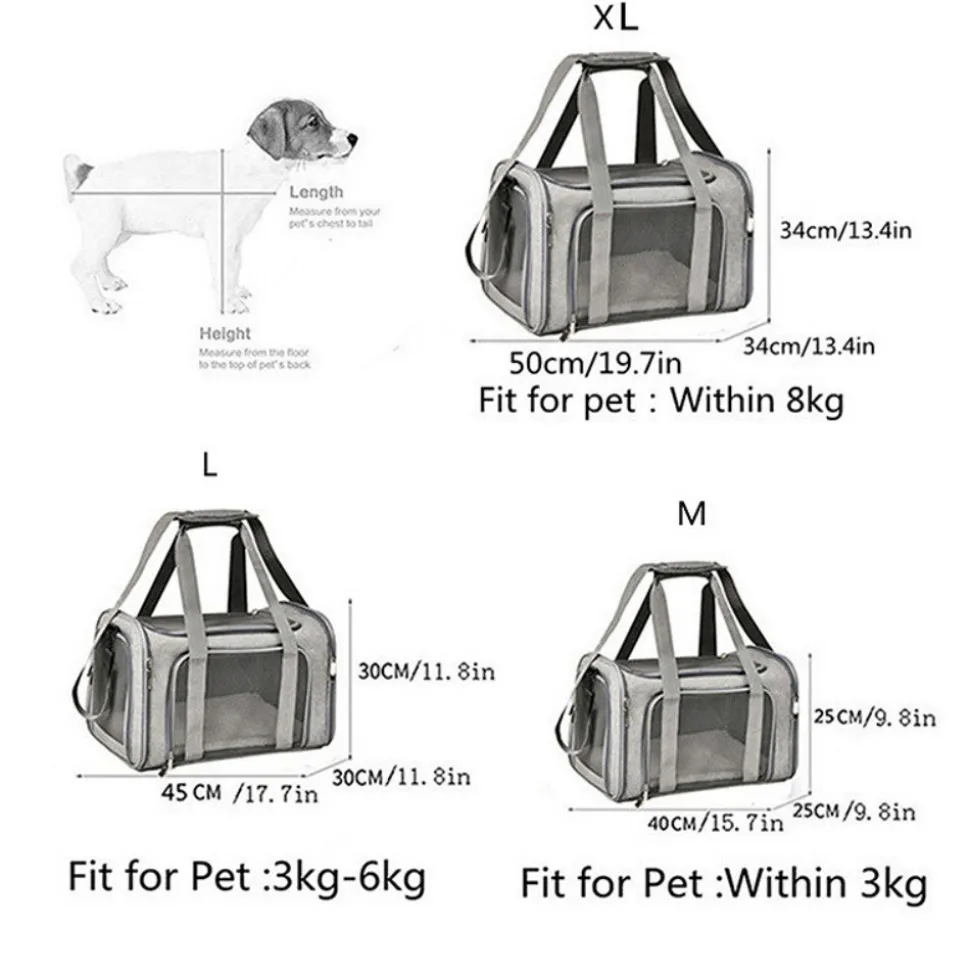 DOWNYPAWS - Sac de transport pour chat, portable et pliable bleu taille s downypaws