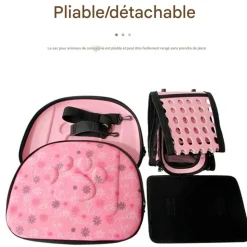 DOWNYPAWS - Sac de transport pliable pour chat et chien
