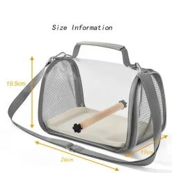 DOWNYPAWS - Sac de voyage léger respirant portable et pliable pour animaux de compagnie - cage à oiseaux pour perroquets à porter à une épaule