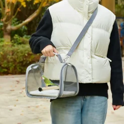 DOWNYPAWS - Sac de voyage léger respirant portable et pliable pour animaux de compagnie - cage à oiseaux pour perroquets à porter à une épaule