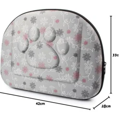 DOWNYPAWS - Sac pour chat-sac de transport pliable pour chat et chien-champagne-42*33*28.5cm