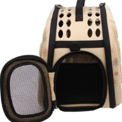 DOWNYPAWS - Sac pour chat-sac de transport pliable pour chat et chien-champagne-42*33*28.5cm