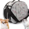 DOWNYPAWS - Sac pour chat-sac de transport pliable pour chat et chien-gris-42*33*28.5cm