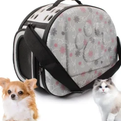 DOWNYPAWS - Sac pour chat-sac de transport pliable pour chat et chien-gris-42*33*28.5cm