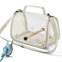 DOWNYPAWS - Sac transport oiseau - pliable, perchoir inclus
