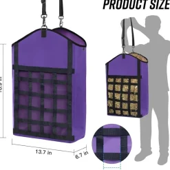DOWNYPAWS - Sacs à foin - alimentation lente, qualité supérieure, oxford, avec filets à foin avant