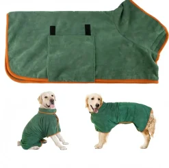 DOWNYPAWS - Serviette de bain en microfibre absorbante pour chiens peignoir de séchage convient pour 7 à 14 kg