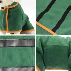 DOWNYPAWS - Serviette de bain en microfibre absorbante pour chiens peignoir de séchage convient pour 7 à 14 kg