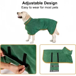 DOWNYPAWS - Serviette de bain en microfibre absorbante pour chiens peignoir de séchage convient pour 7 à 14 kg
