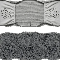 DOWNYPAWS - Serviette de bain en microfibre chenille écologique - séchage rapide et absorbante pour chats et chiens