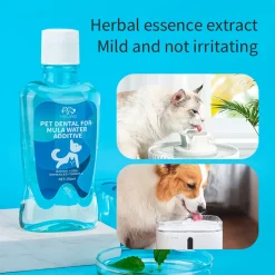 DOWNYPAWS - Solution de nettoyage buccal pour chiens et chats - 250 ml - protège les dents