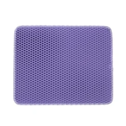 DOWNYPAWS - Tapis de litière anti-déversement pour chat violet 45*60cm
