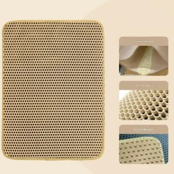 DOWNYPAWS - Tapis de litière pour chat kaki 45*60cm