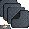 DOWNYPAWS - Tapis de pipi - 4 pièces 30 x 30 cm absorbant antidérapant lavable réutilisable