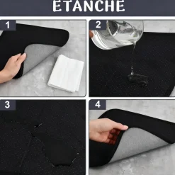 DOWNYPAWS - Tapis de pipi - 4 pièces 30 x 30 cm absorbant antidérapant lavable réutilisable