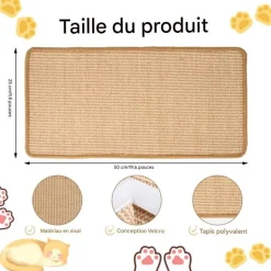 DOWNYPAWS - Tapis griffoir pour chat