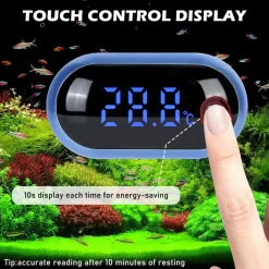 DOWNYPAWS - Thermomètre aquarium led tactile - grand écran