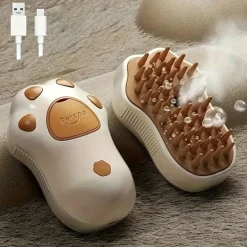 DOWNYPAWS - Tondeuse électrique 3 en 1, autonettoyante en silicone, rechargeable par usb pour animaux de compagnie