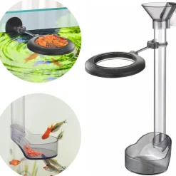 DOWNYPAWS - Tube d'alimentation double niveau pour aquarium