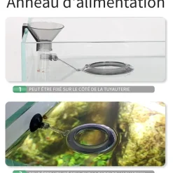 DOWNYPAWS - Tube d'alimentation double niveau pour aquarium