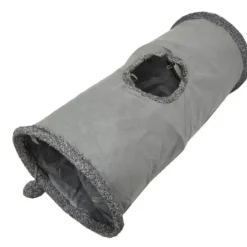 DOWNYPAWS - Tunnel pliable pour chat gris-65*29cm