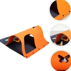 DOWNYPAWS - Tunnel pour chat orange grisâtre- (hors souris) - 52*70cm