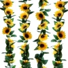DOWNYPAWS - Vigne de tournesol artificielle, 10 fleurs de tournesol 2 pièces