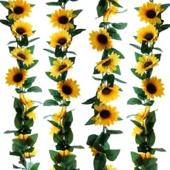 DOWNYPAWS - Vigne de tournesol artificielle, 10 fleurs de tournesol 2 pièces