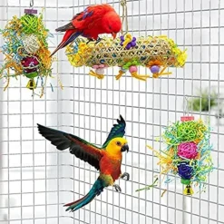 DTOPBUYAGE - 3 pcs jouets pour oiseaux dtopbuyage