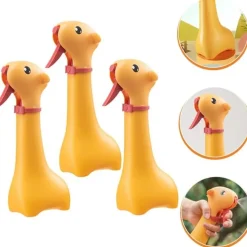 DTOPBUYAGE - 3 pièces arrosoirs portables dessin animé plastique jaune pour enfants