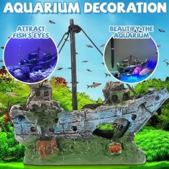 DTOPBUYAGE - Accessoires navire pour aquarium