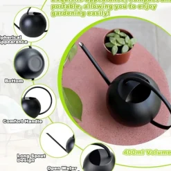 DTOPBUYAGE - Arrosoir en acier inoxydable, 400 ml