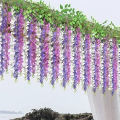DTOPBUYAGE - Bande de wisteria artificielle pour décoration de mariage 2 pièces dtopbuyage