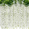 DTOPBUYAGE - Bande de wisteria artificielle pour décoration de mariage blanc 2 pièces dtopbuyage