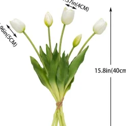 DTOPBUYAGE - Bouquet de 10 tulipes artificielles bleu dtopbuyage