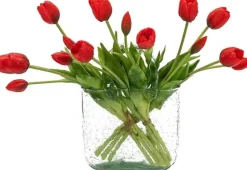 DTOPBUYAGE - Bouquet de 10 tulipes artificielles rouge dtopbuyage