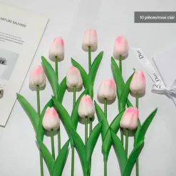 DTOPBUYAGE - Bouquet de 10 tulipes artificielles dtopbuyage