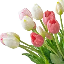 DTOPBUYAGE - Bouquet de 10 tulipes artificielles rose dtopbuyage