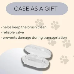 DTOPBUYAGE - Brosse à dents silicone pour animal de compagnie transparente