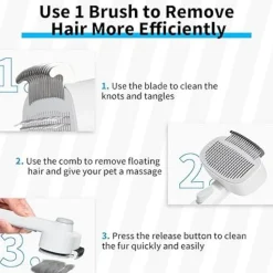 DTOPBUYAGE - Brosse 2 en 1 pour chat et chien