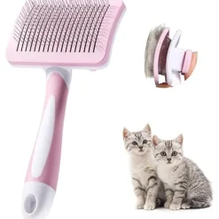 DTOPBUYAGE - Brosse autonettoyante pour chiens et chats longs et courts poils