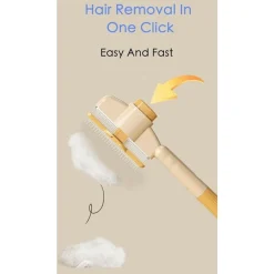 DTOPBUYAGE - Brosse autonettoyante magique pour chats et chiens élimine poils et puces