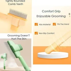 DTOPBUYAGE - Brosse autonettoyante magique pour chats et chiens élimine poils et puces