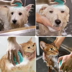 DTOPBUYAGE - Brosse de bain pour animaux de compagnie avec distributeur de shampooing dtopbuyage