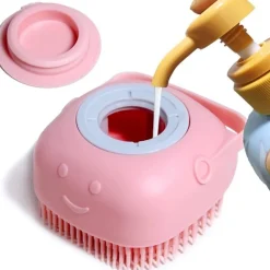 DTOPBUYAGE - Brosse de bain pour animaux de compagnie avec distributeur de shampooing dtopbuyage