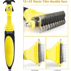 DTOPBUYAGE - Brosse de toilettage pour chien & peigne à démêler pour chat